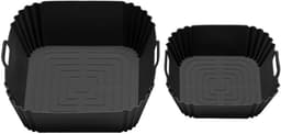 Set van 2 siliconen airfryer liners Geschikt voor Ninja Crispi FN101GY/FN101SG/FN101ST, 4-in-1 glazen airfryer accessoires voor modellen met een inhoud van 4 liter en 6 kopjes. — thumbnail 3