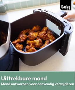 Heteluchtfriteuse met Zichtraam 5L - XXL Airfryer 1400W - Digitale Touchscreen — thumbnail 5