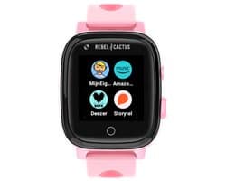 Rebel Cactus GO (Roze) - GPS Kindersmartwatch - Whatsapp - (video) bellen - SOS/Geofence - Werkt wereldwijd - Gratis OuderApp - Batterij: 32uur