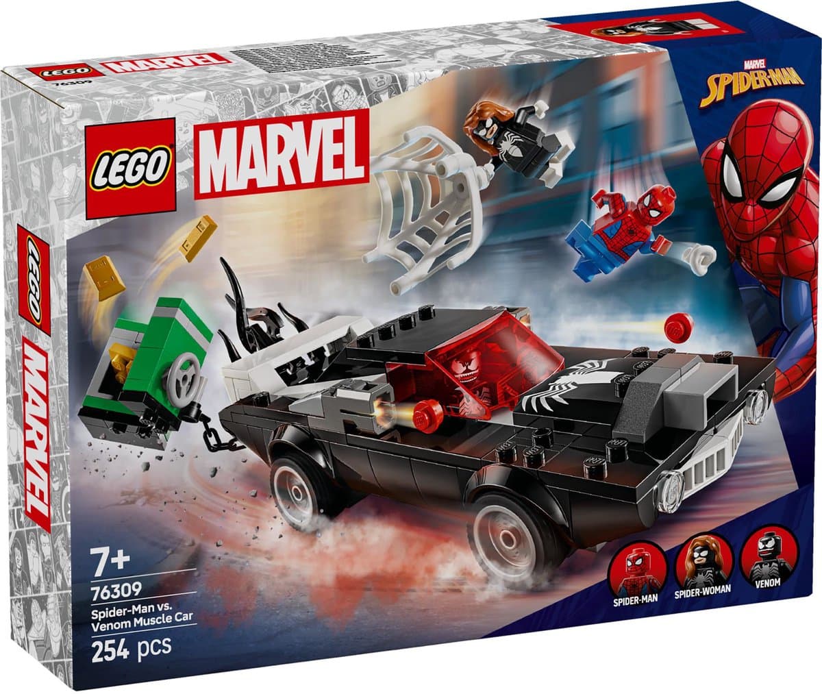 LEGO Marvel Super Heroes - Spider-Man vs. Venoms klassieke auto Constructiespeelgoed — afbeelding 1