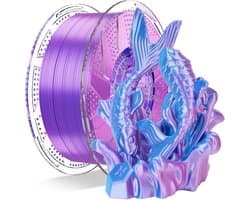 Tweekleurig Silk PLA Filament 1,75 mm voor 3D-printer met Zijdeglans Roze-Blauw 1kg