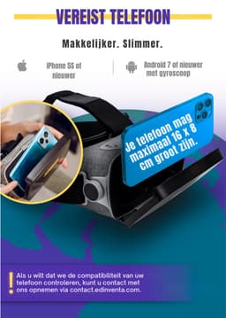 Zyrex® VR Bril met controllers - VR Bril - VR-brillen - Zwart en Grijs - 24cm x 14cm x 11cm — thumbnail 4