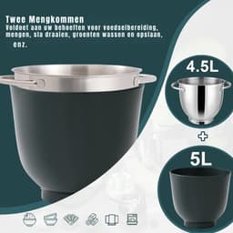 Core® Mixer met mengkom - Mixer - Mixer met mengkom keukenmachine - Donkergroen - ‎35cm x 33cm x 33cm — thumbnail 5