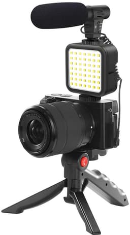 Platinet VLOG 4 IN 1 SET ( MICROPHONE: LIGHT: PHONE HOLDER ON A TRIPOD) + 3,5 JACK TO USB C ADAPTER — thumbnail 1