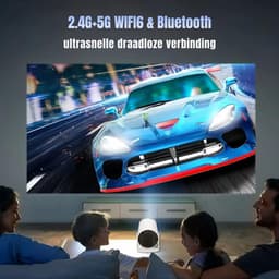 Zyrex® Draagbare beamer - Beamer - Projector - Mini Beamer - Wit - ‎17cm x 10cm x 17cm — thumbnail 5