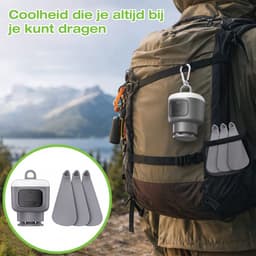 MUPOO Draagbare Oplaadbare ventilator lamp camper met Afstandsbediening - Ø 45cm-12000mAh - 4 Standen-Timer - Stille Motor & Type-C Opladen - lamp ventilator plafond voor Slaapkamer, Tuin, Kamperen, RVs & Buiten — thumbnail 3