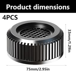 Wasmachine Trillingsvoeten - Antislip Pads - Apparaten Stabiliseren - Universeel Toepasbaar - 4 stuks - Zwart — thumbnail 2
