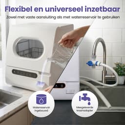 SwayTosh Mini Vaatwasser DTX-4 – 2026 – Mini Afwasmachine Vrijstaand – Met Waterreservoir – Washing Machine – Vrijstaande Vaatwasser – Dishwasher – Kleine Vaatwasser – Vaatwasmachine — thumbnail 5