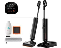 UWANT D800 Nat- en Droogzuiger - Elektrische Dweil met Dweilfunctie - Steelstofzuiger Draadloos - Vloerreiniger met Robotarm - 25 kPa Zuigkracht
