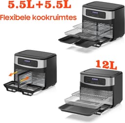 Airfryer XXL - Dubbele Mand Airfryer - keukentool — thumbnail 7