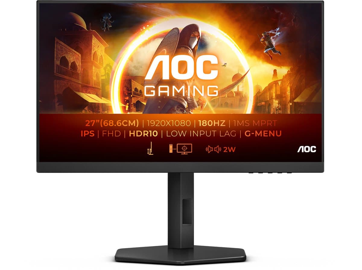 AOC 27G4X - Full HD Fast IPS Gaming Monitor - 180hz - 27 inch — afbeelding 1