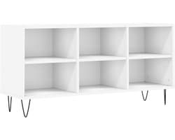 Tv-meubel Wit Bewerkt Hout - Kast voor Televisie en Opbergen