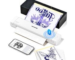 Tattoo Printer – Tattoo Sjabloonprinter – Stencil Printer – Thermische Printer – Draadloze Printer – Compact & Lichtgewicht – Anti-Rimpel Technologie