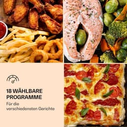 XXL Hetelpan Airfryer 30L met 18 programma's - Oven, RVS, met Rotisserie en Accessoires — thumbnail 7