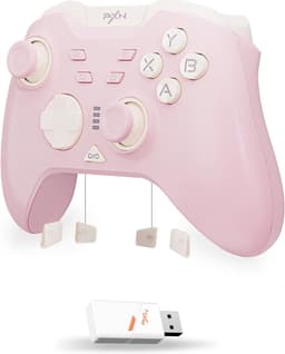 PXN P5 - Draadloze Game Controller - Trillingsfunctie - USB & Bluetooth - PC & Console - Roze — thumbnail 1