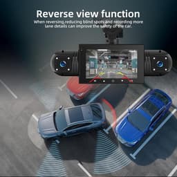 Dashcam met 4 Kanalen 1080P en 720P, 3 Inch IPS Scherm, Nachtzicht en Parkeerbewaking — thumbnail 3