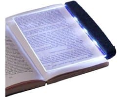 Plat Boek Licht - Leeslampje - Lezen in bed - Gericht licht - 19x16x3 cm - Helder