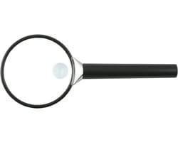 Handvergrootglas - Leeshulp Vergrootglas - Lezen Tekst - Dubbele Vergroting - 21.5 x 9.6 cm - Zwart