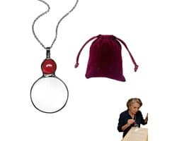 Vergrootglas Ketting - Leesloep Halsketting - Boeken Lezen - 10x Vergroting - Legering Ketting