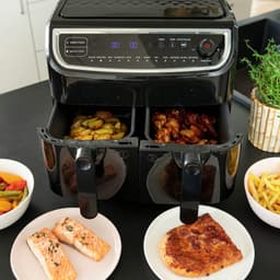 XXL Dubbele Heteluchtfriteuse 9L (2x4.5L) - Digitaal met 2 Aparte Manden & 2400W — thumbnail 2