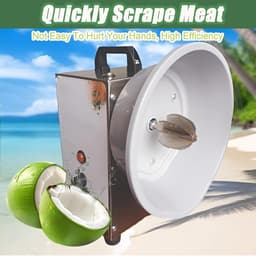 Kokos Raspmachine - Kokosvlokken Maker - Professioneel Gebruik - Instelbare Snelheden - 24x24.5x32cm — thumbnail 3