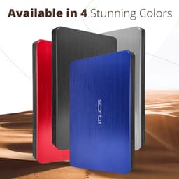 Externe Harde Schijf - Opslagapparaat Gegevens - Back-up Maken - Snelle USB 3.0 - 320 GB Capaciteit - Blauw — thumbnail 2