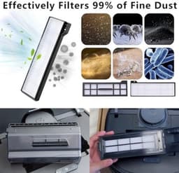 Accessoirekit - Accessoirekit geschikt voor Eufy X10 Pro Omni stofzuiger - Vervangingsset*1 rolborstel + 2 zijborstels + 2 filters + 2 dweildoeken + 2 stofzakken + 1 kleine witte borstel - 10 stuks — thumbnail 5