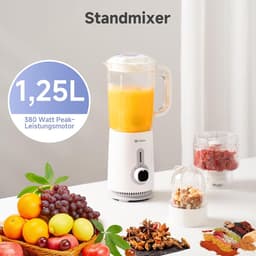 3-in-1 Blender - Keukenmachine Mixer - Smoothies Maken - 3 Speciale Containers - 125 Liter - Wit — thumbnail 2