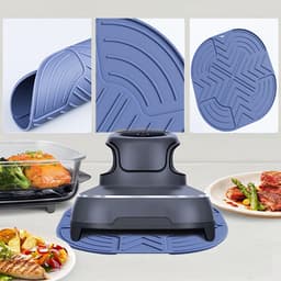2 stuks geschikt voor NinjaFN101GY airfryer hittebestendig matje, aanrechtbeschermingsmat, antislip siliconen hittemat, geschikt voor airfryer, koffiemachine, broodrooster, airfryer koffiemachine, enz. — thumbnail 4