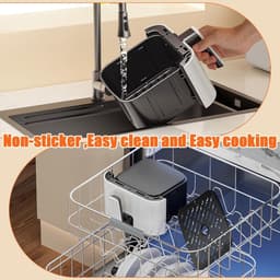 Compacte Airfryer 2,5 Liter – Digitale Mini Heteluchtfriteuse met Bakken, Opwarmen & Antiaanbakmand — thumbnail 5