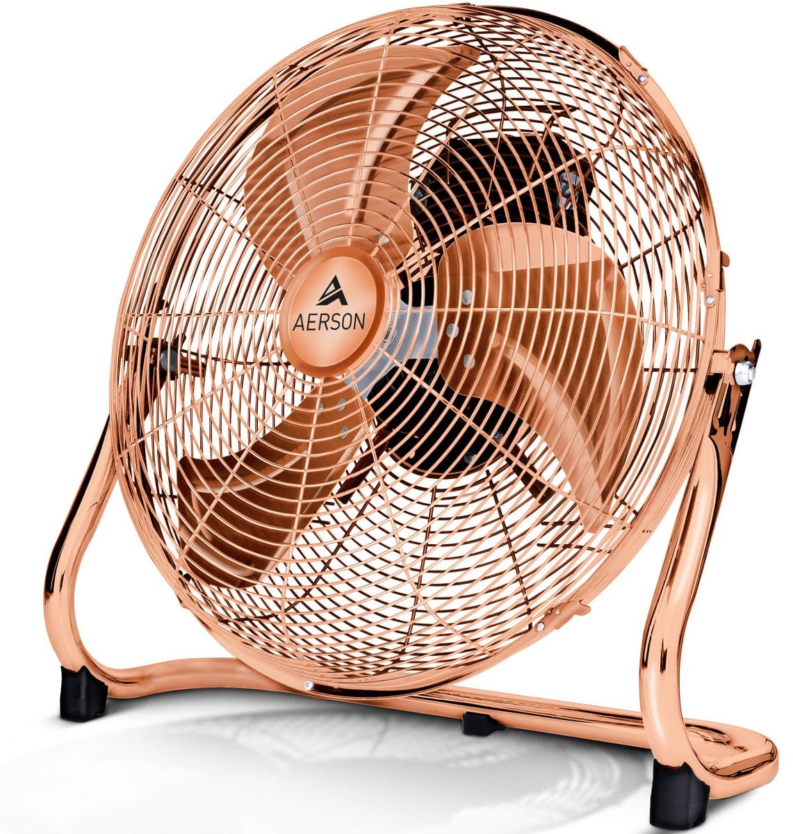 AERSON vloerventilator 30 cm | waaier met drie standen 55W | staande ventilator | hoge luchtstroom | robuuste metalen uitvoering | hellingshoek ca. 110 graden — afbeelding 1