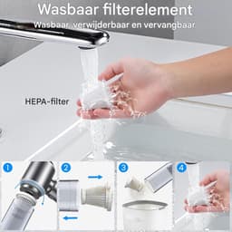 Draadloze Handstofzuiger 18000Pa Oplaadbare Mini Stofzuiger Krachtige Handstofzuiger voor Auto, Huis, Keuken en Huisdierharen Lichtgewicht en Draagbaar — thumbnail 3