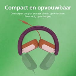 PHILIPS TAK2000MP - On Ear bedrade opvouwbare hoofdtelefoon voor kinderen - beperkt volume, Audio delen, 3,5 mm- en USB-C-kabel meegeleverd - Magenta Purper — thumbnail 9