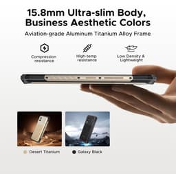DOOGEE Blade 20 Turbo 5G -AI Smartphone - Rrugged Smartphone - 32GB RAM+256GB ROM - 10300mAh/33W - 6,6 inth HD & 90Hz- Android 15- Face ID - NFC - GPS - WiFi 6- Goud — thumbnail 2