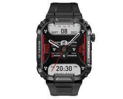 Manike G106 Smartwatch – 1,96 inch AMOLED Display - Hartslag & Bloeddrukmeting - SpO₂ - Slaaptracking - Multisport - IP68 Waterdicht - 7 Dagen Batterij - Android & iOS Compatibel - Meldingen - Stappenteller - Sporthorloge - Activity Tracker