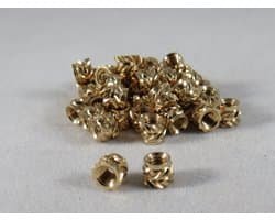 Schroefdraad insert M3 - Kort - 50st - Messing - 3D printer accessoires - 3D printer moer