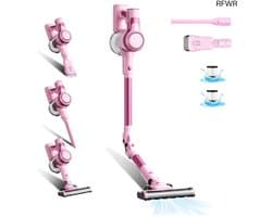 RFWR® Opvouwbare Draadloze Stofzuiger met 33 kPa Zuigkracht - Ideaal voor Dierenharen en Harde Vloeren
