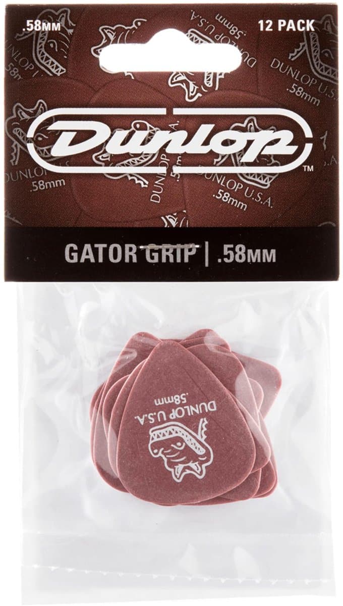 Jim Dunlop Gator Grip - Plectrums - 0,58 mm - Player's Pack 12 Stuks — afbeelding 1