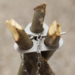 Kampeertrip voor koken - Een set kampvuurstatief - Gemaakt van roestvrij staal - Zal een essentiële kampeeruitrusting zijn wanneer u buiten kookt of grilt - Zilver — thumbnail 2
