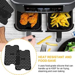 2pcs Air Fryer Silicone Pot - Silicone Air Fryer Liner - Reusable Non-Stick Air Fryer Basket - Air Fryer Accessory voor Thuis Keuken - Keukenbenodigdheden — thumbnail 8