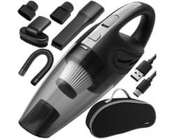 Xtrobb snoerloze autostofzuiger – krachtig en USB-C oplaadbaar – nat/droog, met accessoires