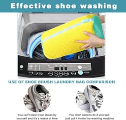 Allecto Plus - Shoe Waszak voor Wasmachine - Sneakers - Gele Schoen Waszak - Premium Kwaliteit - Herbruikbaar - Duurzaam - Rits - Schoonmaak Wastas - Trainer Sneakers Reinigingszak. — thumbnail 6