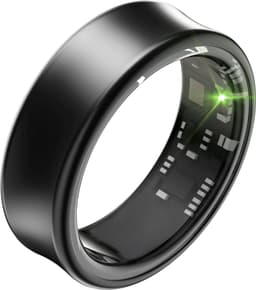 Focus® S2 Smart Ring - Zwart - Maat 7 - AI Coach - Hartslag - Menstruatiecyclus - Slaap Monitor - Herstelscore - Slimme Ring - Sport Prestatie - Stappenteller -IP68 Waterdicht - O2 Meting - Dames - Heren - Wearables - Oplaad Case - beschermring — thumbnail 1