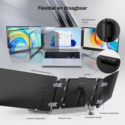 DailySupplies® Portable Monitor - Tri Screen - Laptop Uitbreider - Full HD — thumbnail 5