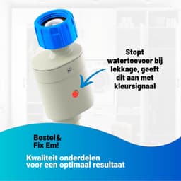 Fixem Toevoerslang 1.5 Meter met Aquastop Waterslot Aanvoerslang Geschikt voor Wasmachine Vaatwasser en Apparaten en alle Merken met 3/4 Schroefwartelaansluiting Koud Water tot 25 Graden — thumbnail 2