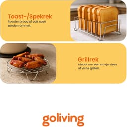 Goliving Airfryer Accessoires Set - Geschikt voor Airfryers vanaf Ø20,5 cm - 50x Cupcake Vormpjes - Bakvorm - Cakevorm - Muffinvorm - Pizzapan — thumbnail 2