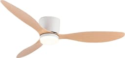 Nivard Plafondventilator - Met Verlichting - Plafond Ventilator - Met Lamp - Plafonniere Met Ventilator - Met Licht - Zwart - 105cm — thumbnail 1