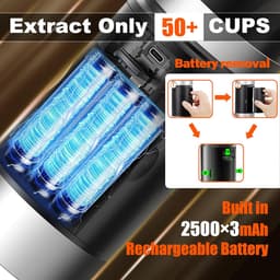 Draagbare koffiemachine,-de nieuwste upgrade van de derde generatie-3-in-1 elektrische espressomachine-12V oplaadbare espressomachine-voor kantoor-reizen-thuis- compatibel met espresso-capsules en gemalen koffie — thumbnail 5
