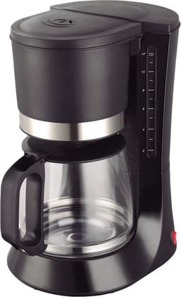 Druppelkoffiezetapparaat 1,2L – 10 tot 12 Kopjes – Met Glazen Kan – Warmhoudfunctie – Automatische Temperatuurregeling – 900 Watt – Zwart – Koffiemachine voor Thuis of Kantoor — thumbnail 1