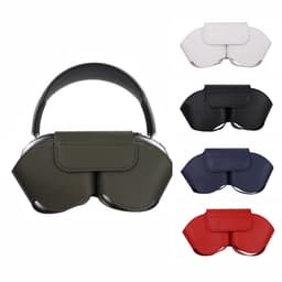 Accessoires voor hoesjes - Hoofdtelefoonhoesje - Leren hoesje - Krasbestendig, stofbestendig, draagbaar reishoesje - Stofbestendige reistas - Opbergtas voor hoofdtelefoon - Compatibel met Apple Airpods Max Smart Case - Donkergroen — thumbnail 2